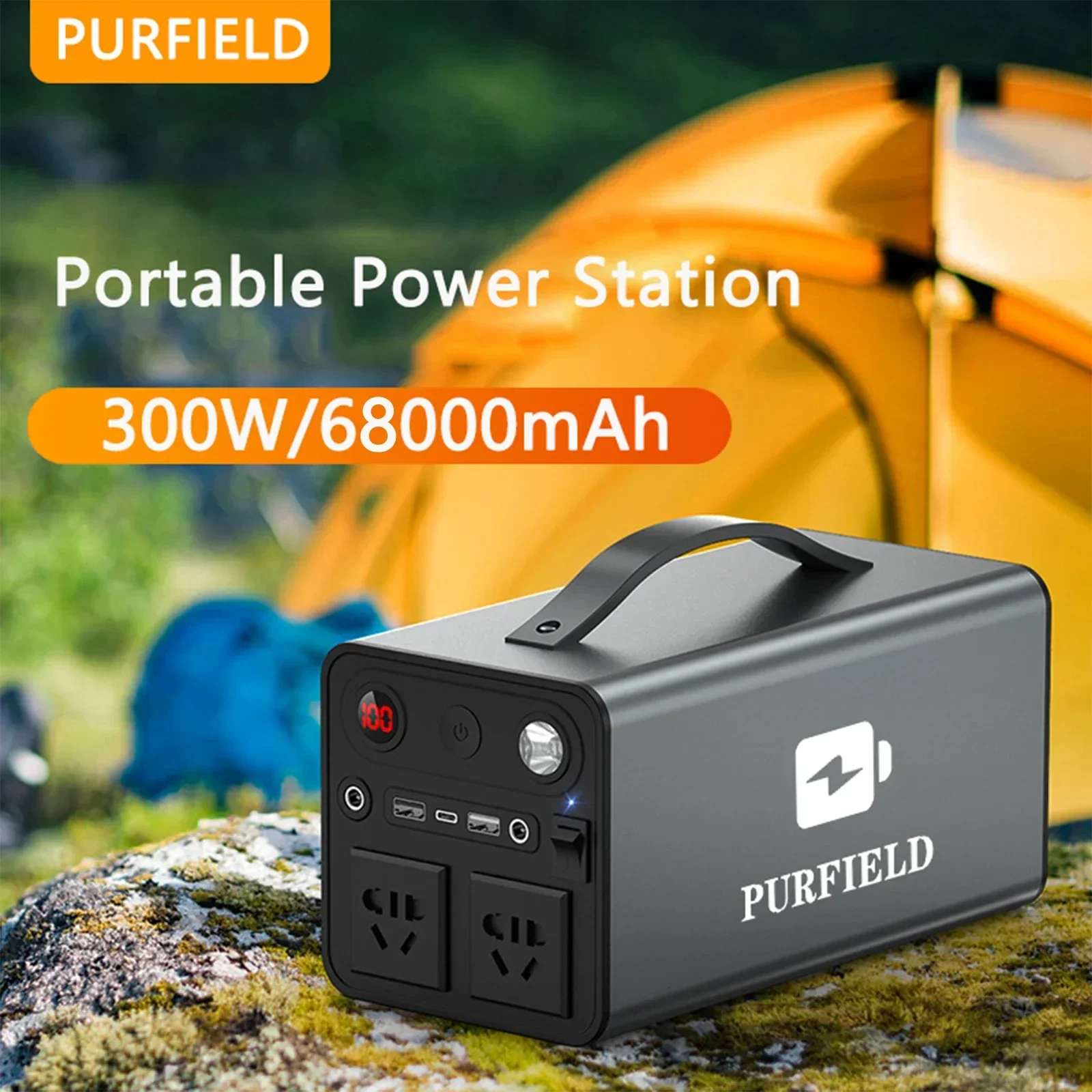 Ac Outdoor Power - PURFIELD Draagbare Power 68000mAh 300W Station
