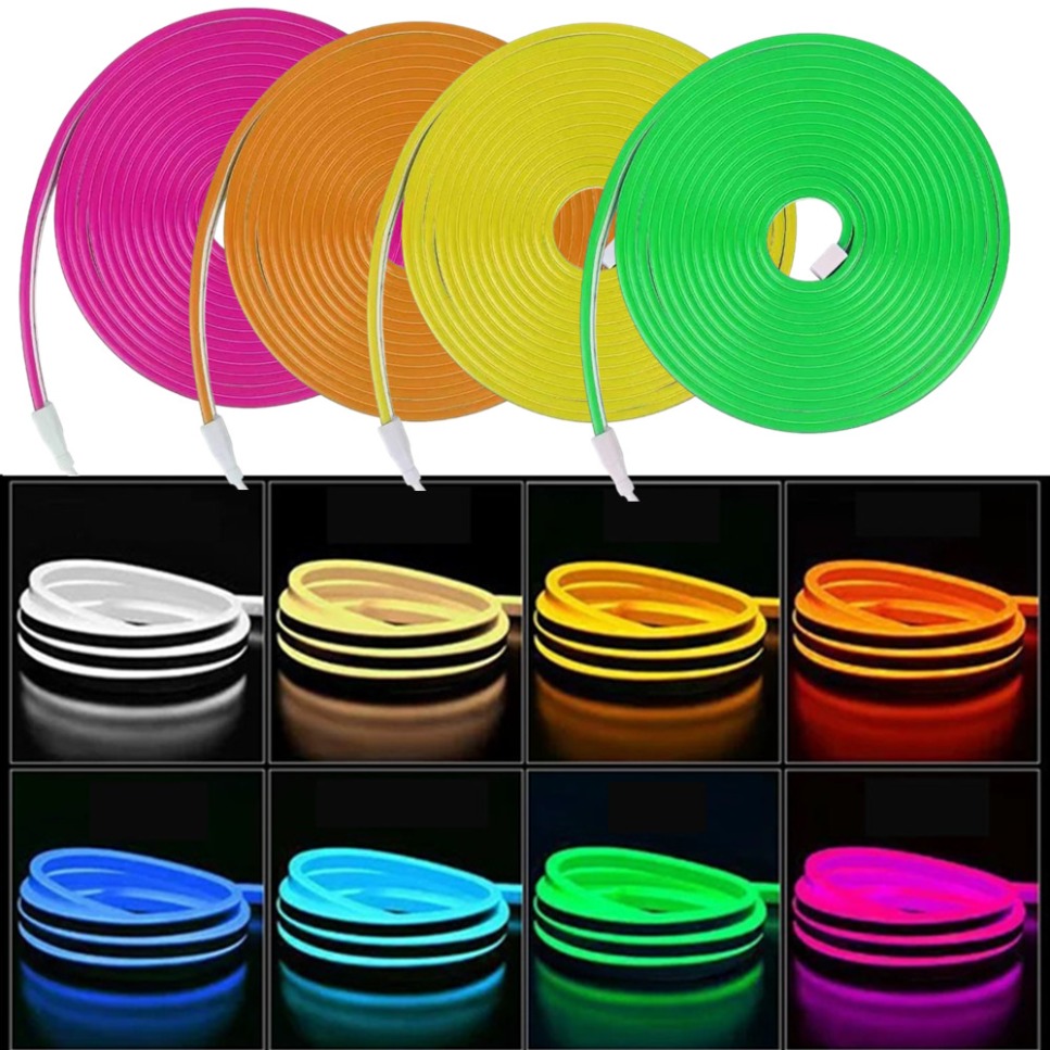 Outdoor Power Strip Weatherproof - 1-5m Neon Lichtstrip 6mm DIY LED