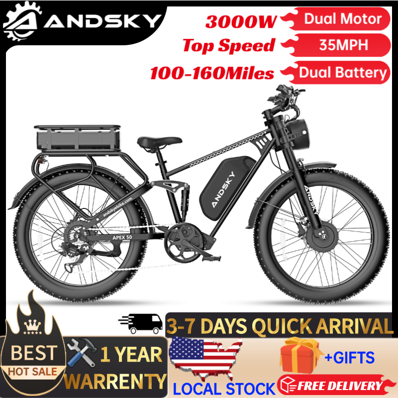 Outdoor Power Tool Kit - ANDSKY Apex50 AWD Elektrische Fiets 3000W