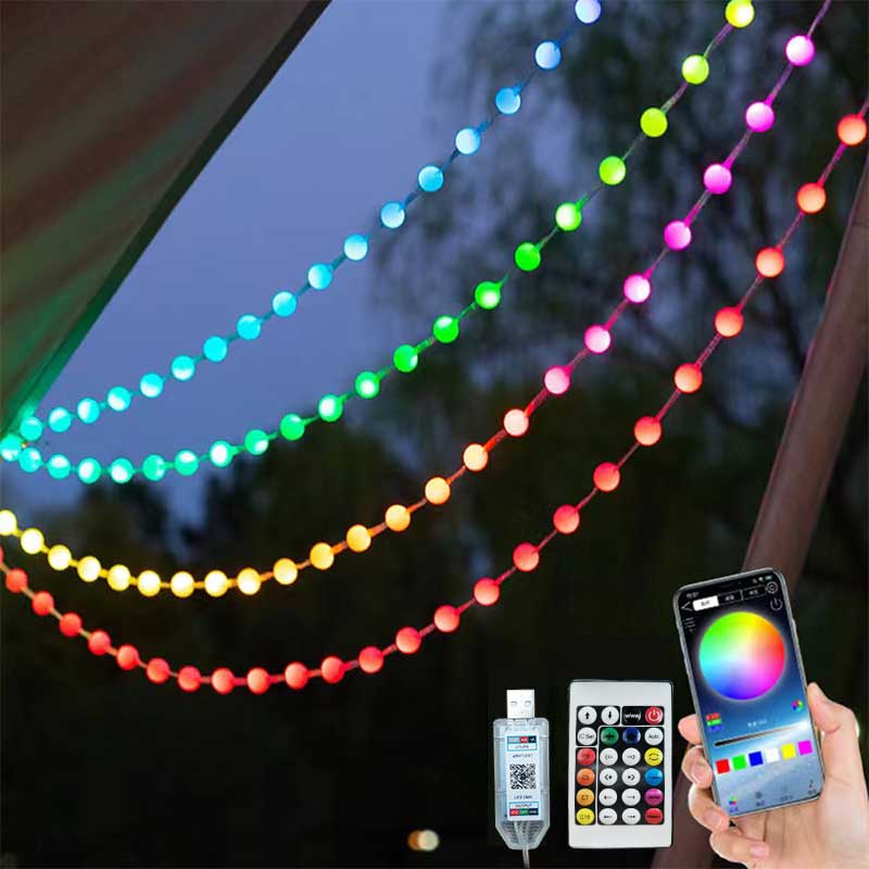 RGBIC Ronde bal 5V USB Bluetoo - Outdoor Power Strip Weatherproof recensie en prijs